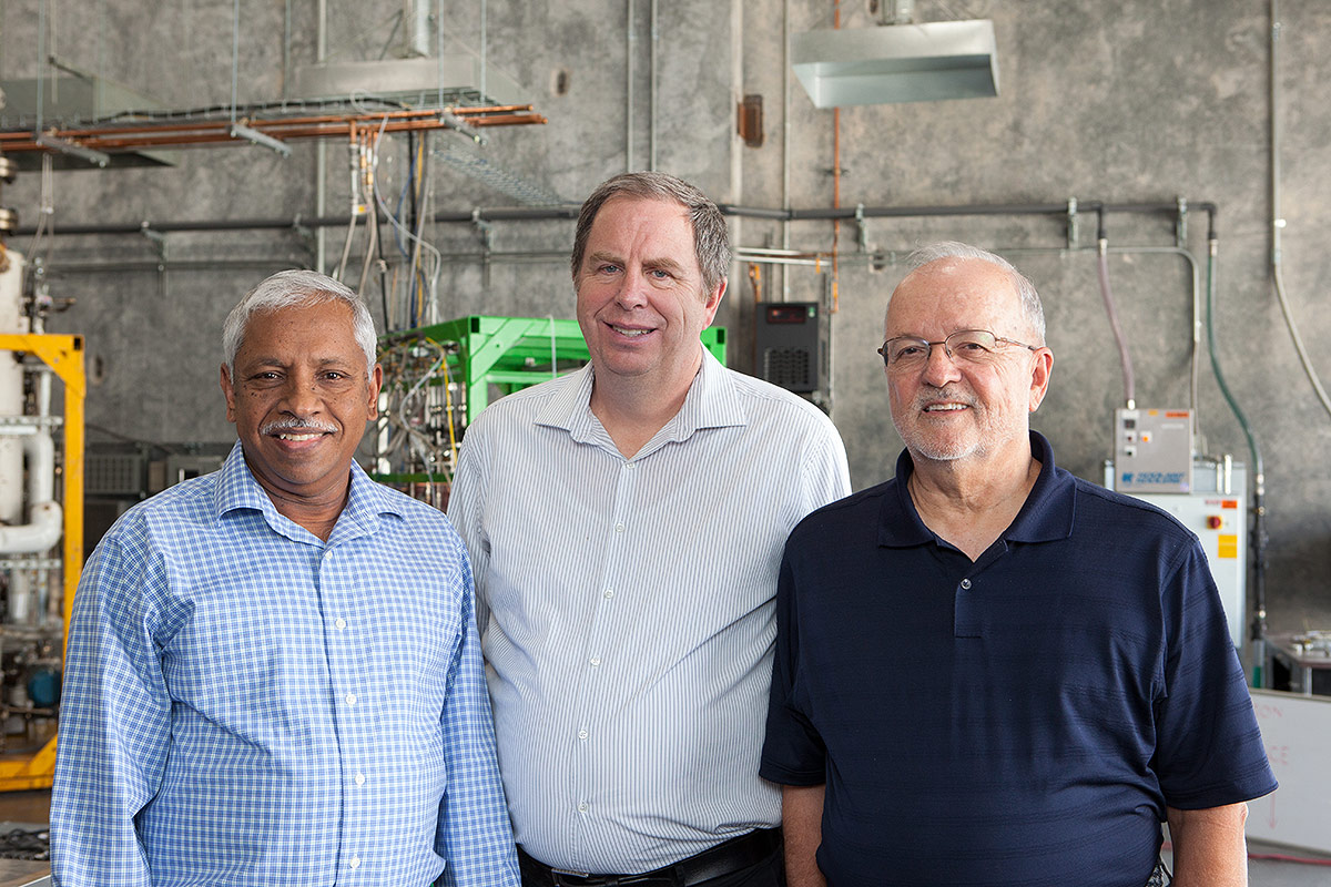 OxEon Energy’s three founders: Lyman, Joe, and Elango.