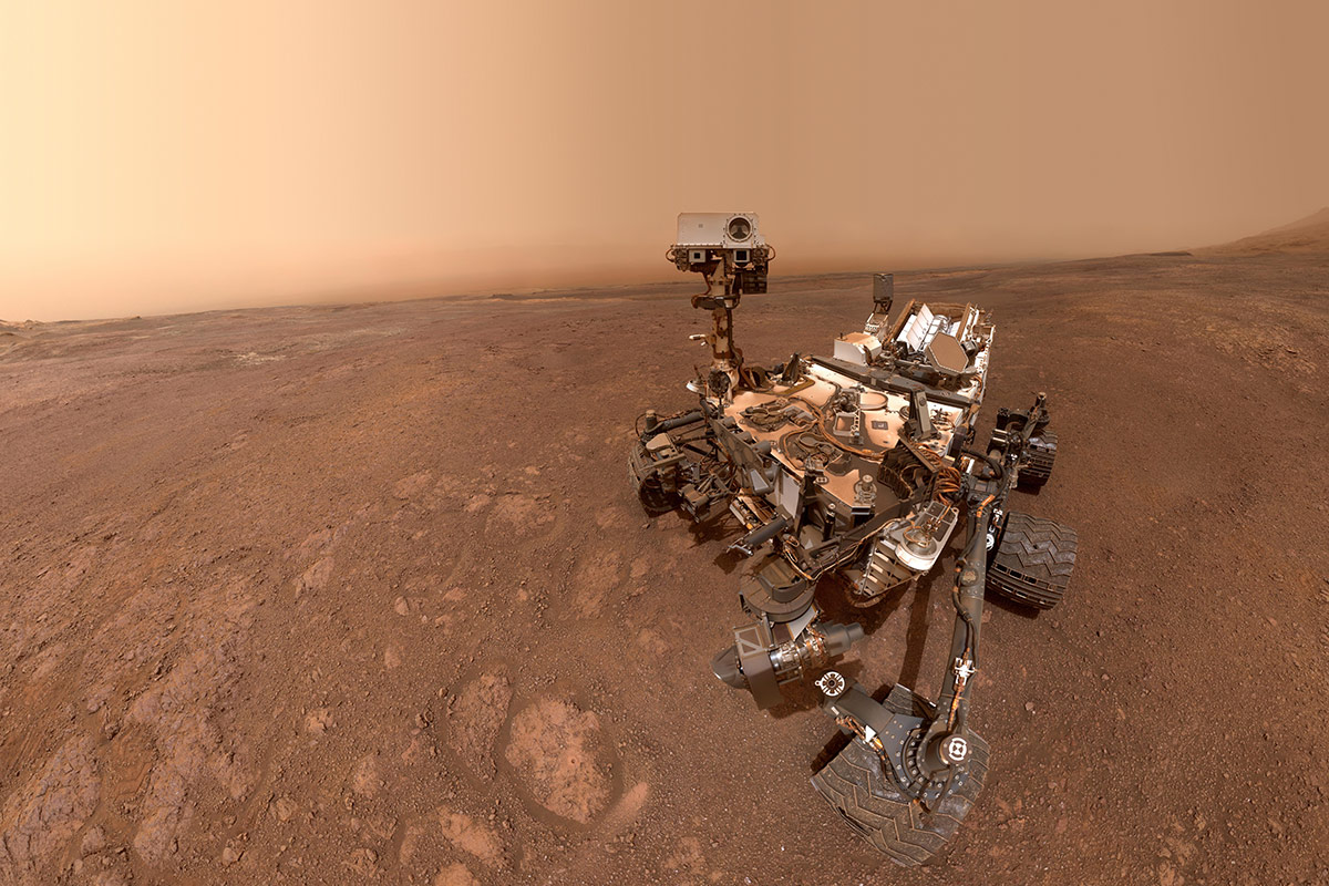 NASA Curiosity's Selfie at Aberlady and Kilmarie above Mars